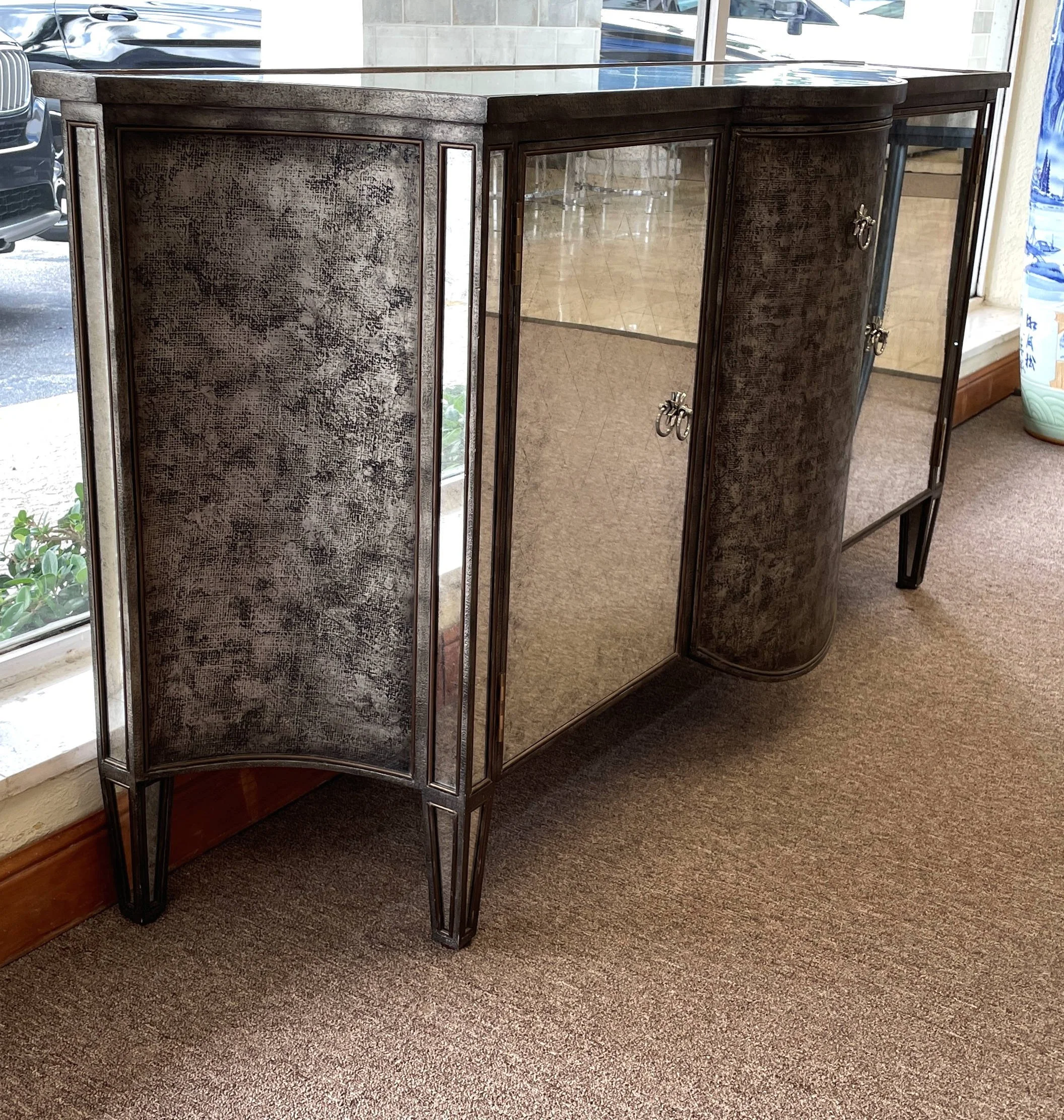 Encore Furniture Gallery-Theodore Alexander Bow-Front Mirrored